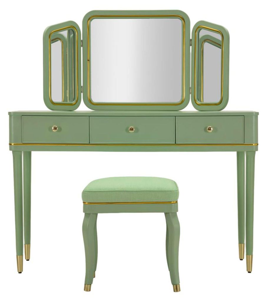 Toaletný stolík Camille 37 x 120 x 79 cm MDF borovica Obrázok produktu 