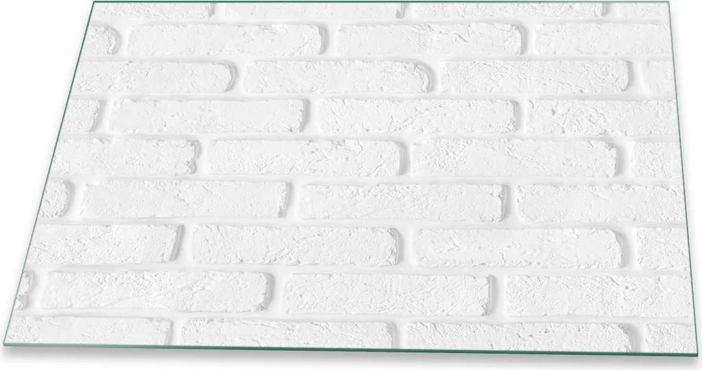Piastra Copripiano Cottura Decorwelt 80x52 Cm – Vetro Temperato Bianco Cane, Multiuso Per Cucina