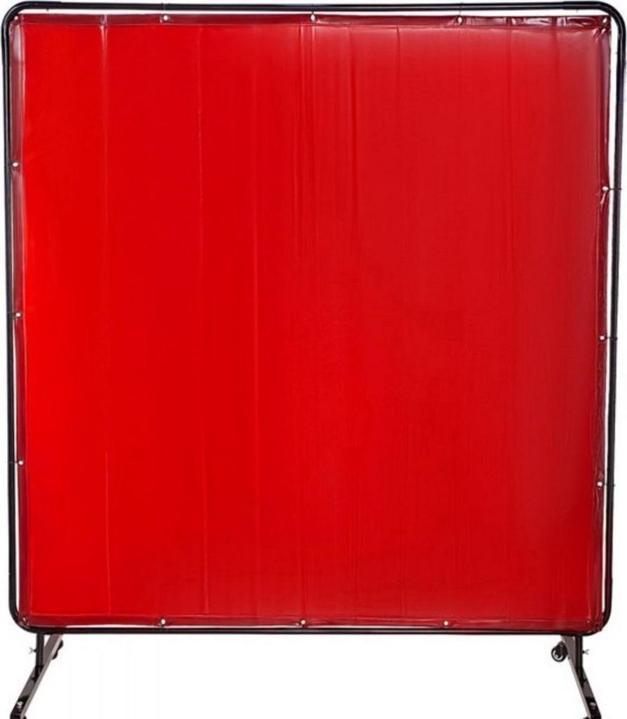 Lasschirm / Lasgordijn – Glasfaser & Kohlenstoffstahl-Rahmen – 183x183cm – Mobil – Rot