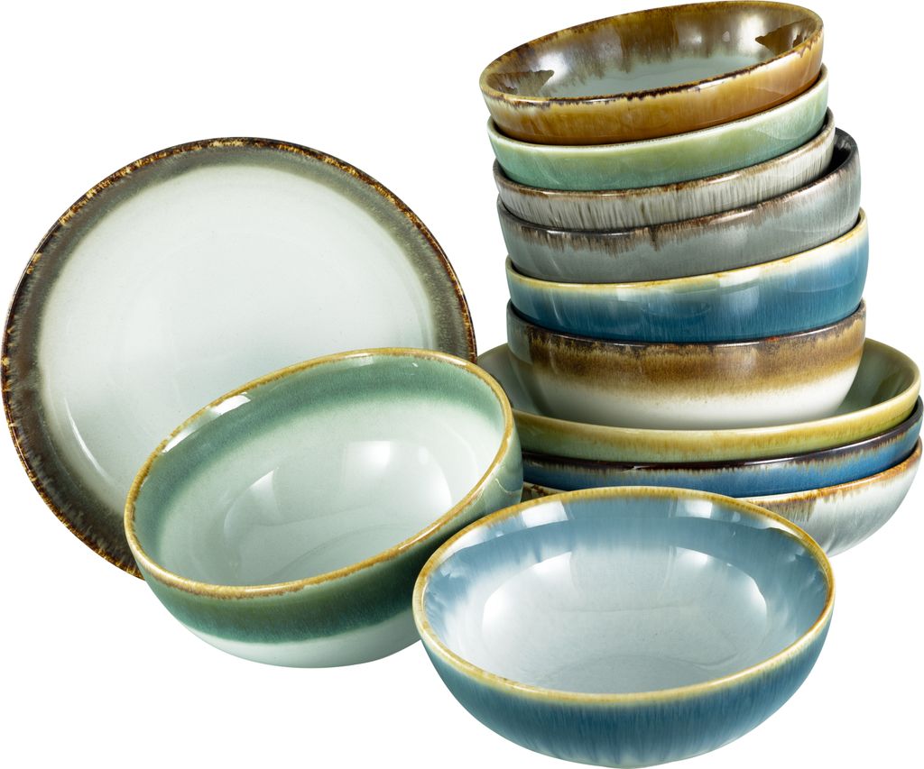 CreaTable, 24225, Cascade Bunt, Bowl Set 12-tlg, Steinzeug Produktbild 1