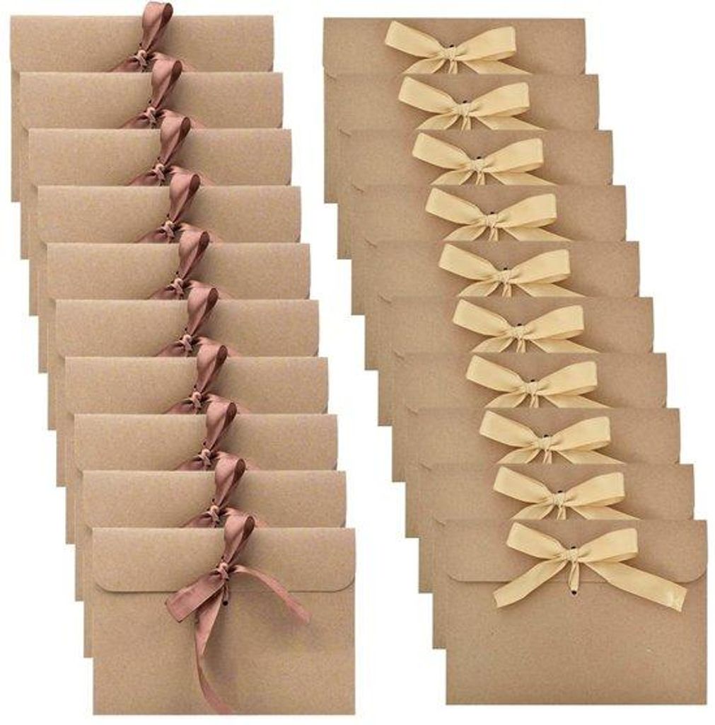Recycelte Briefumschläge - Vintage-Design - 17,5 x 17,5 cm
