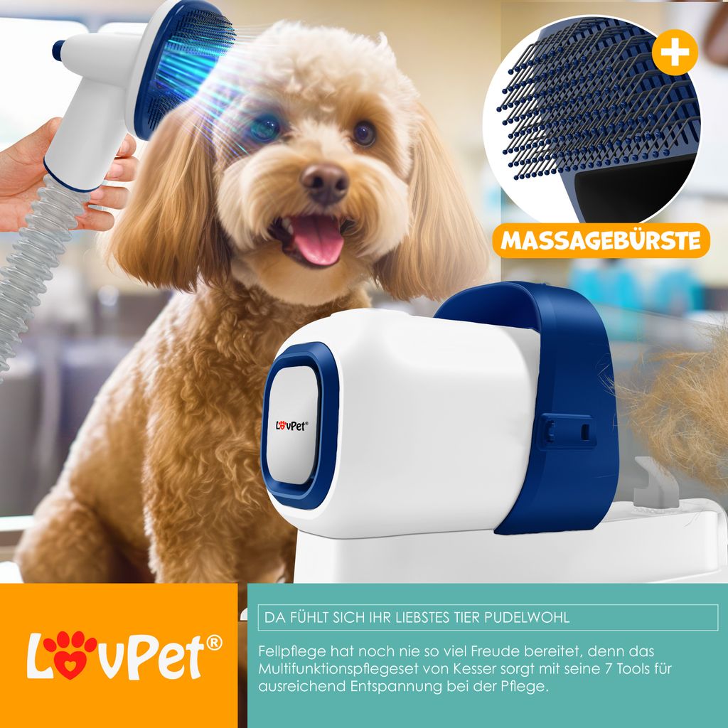 Lovpet® Hundeschermaschine mit Staubsauger | Leise Produktbild 10