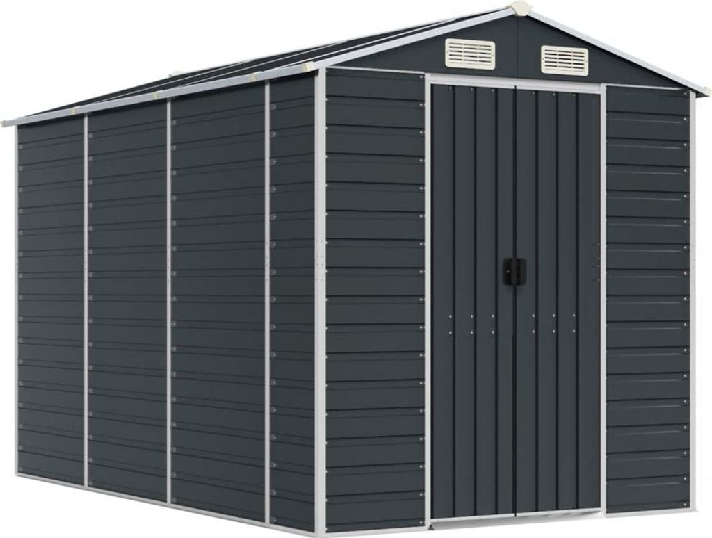 vidaXL Gerätehaus Anthrazit 191x300x198 cm Verzinkter Stahl Produktbild 