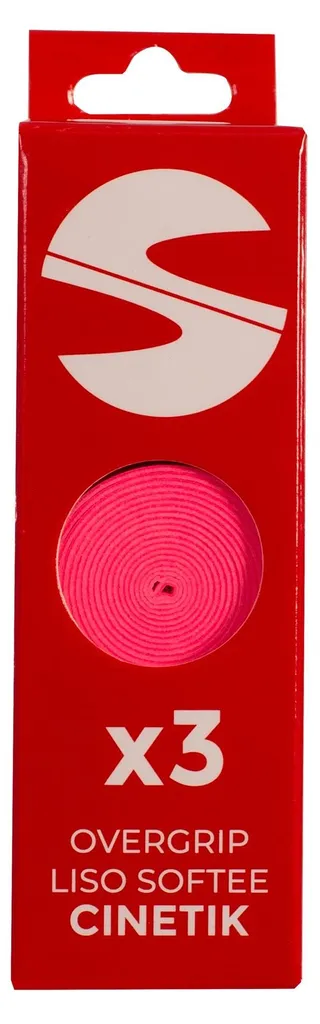 Surgrips de Tennis Smooth Softee Cinetik Rose, Lot de 3 Accessoires