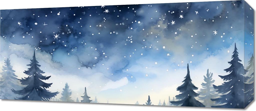 Bild 70x30cm Geheimnisvoller Wald bei Dämmerung