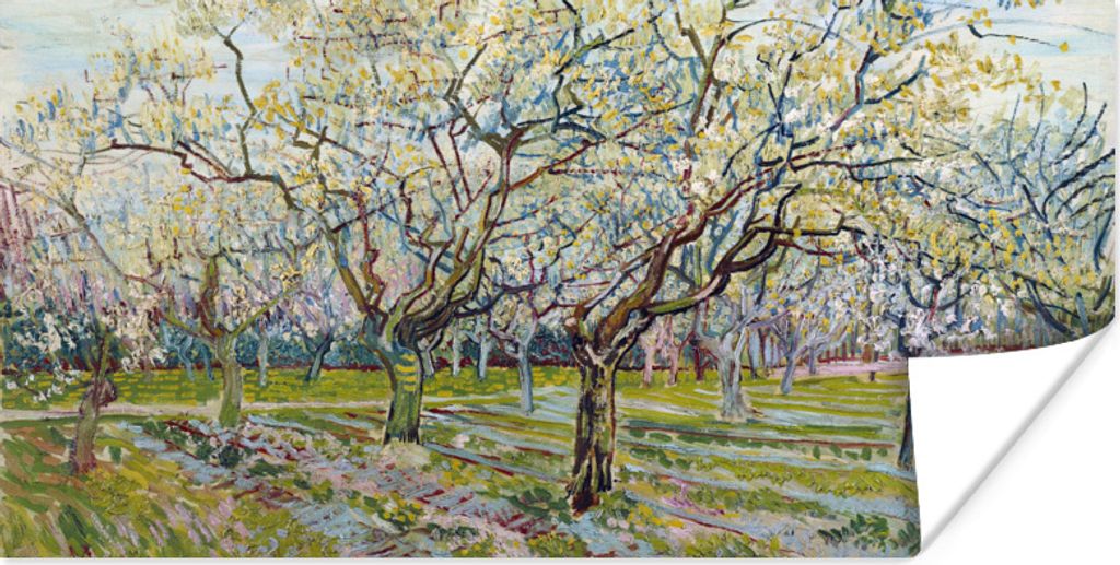 MuchoWow Poster Blühender Obstgarten - Vincent van Gogh 80x40 cm - Wanddeko
