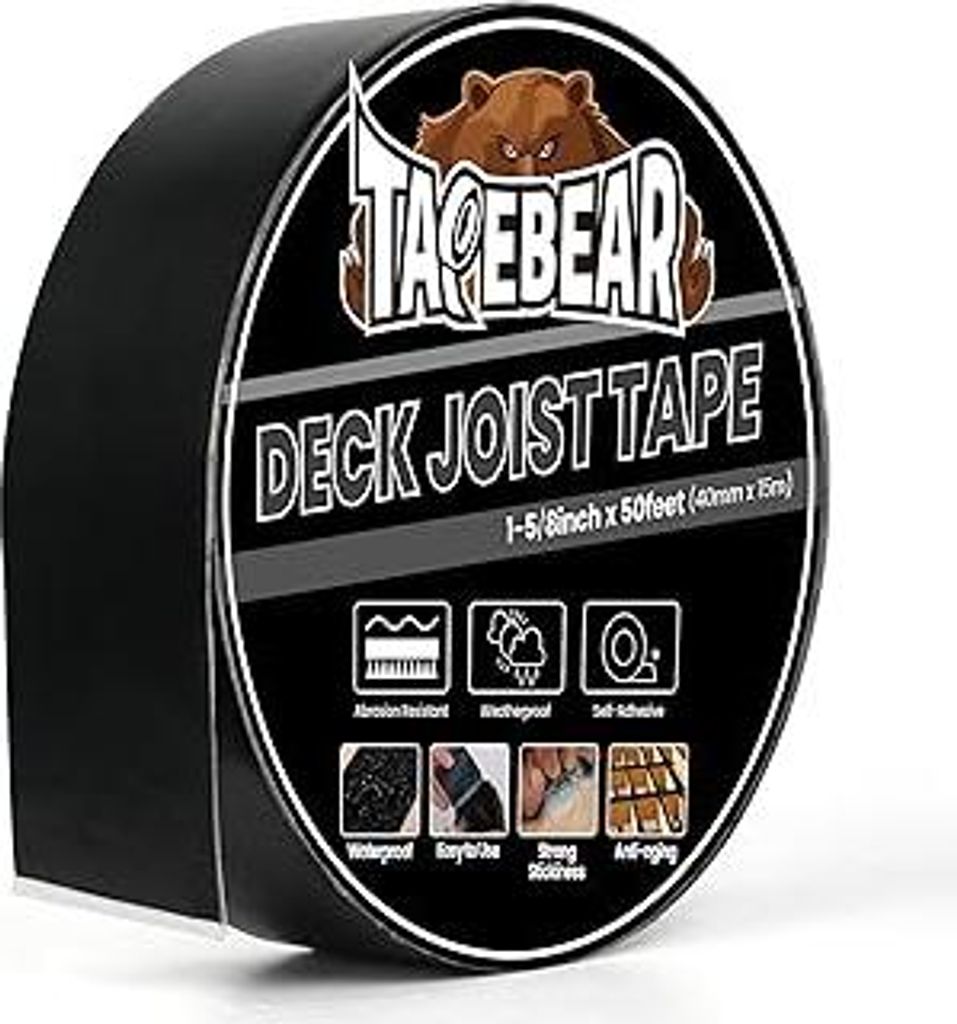 TAPEBEAR Butylband Dichtungsband Wasserdichtes 40mm×15m, Dach Reparaturband Butyl Klebeband Selbstklebend Bitumenband Korrosionsschutz für Holzba...