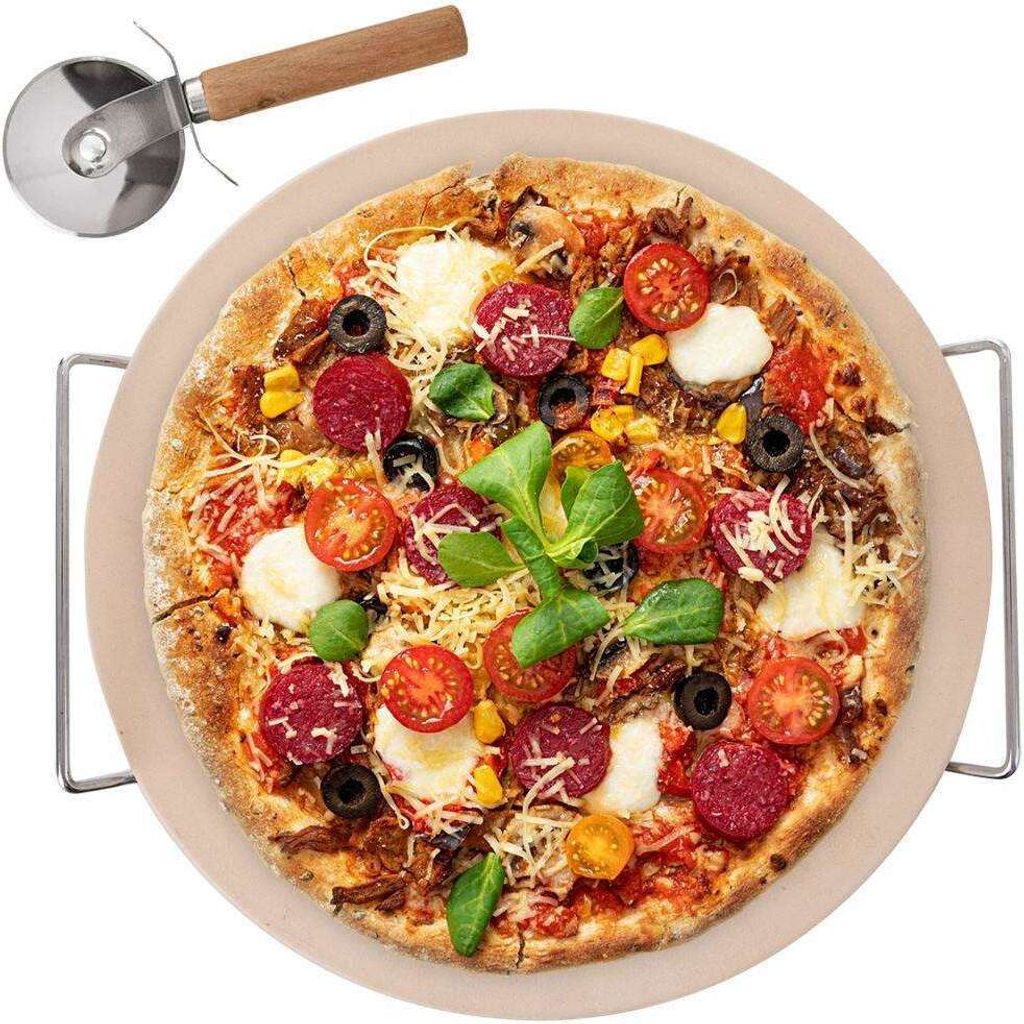 Pietra Per Pizza In Cordierite Ø 38cm - Spessore 1,5cm | Per Forno E Grill | Pizza Croccante Come In Pizzeria - Foto 4