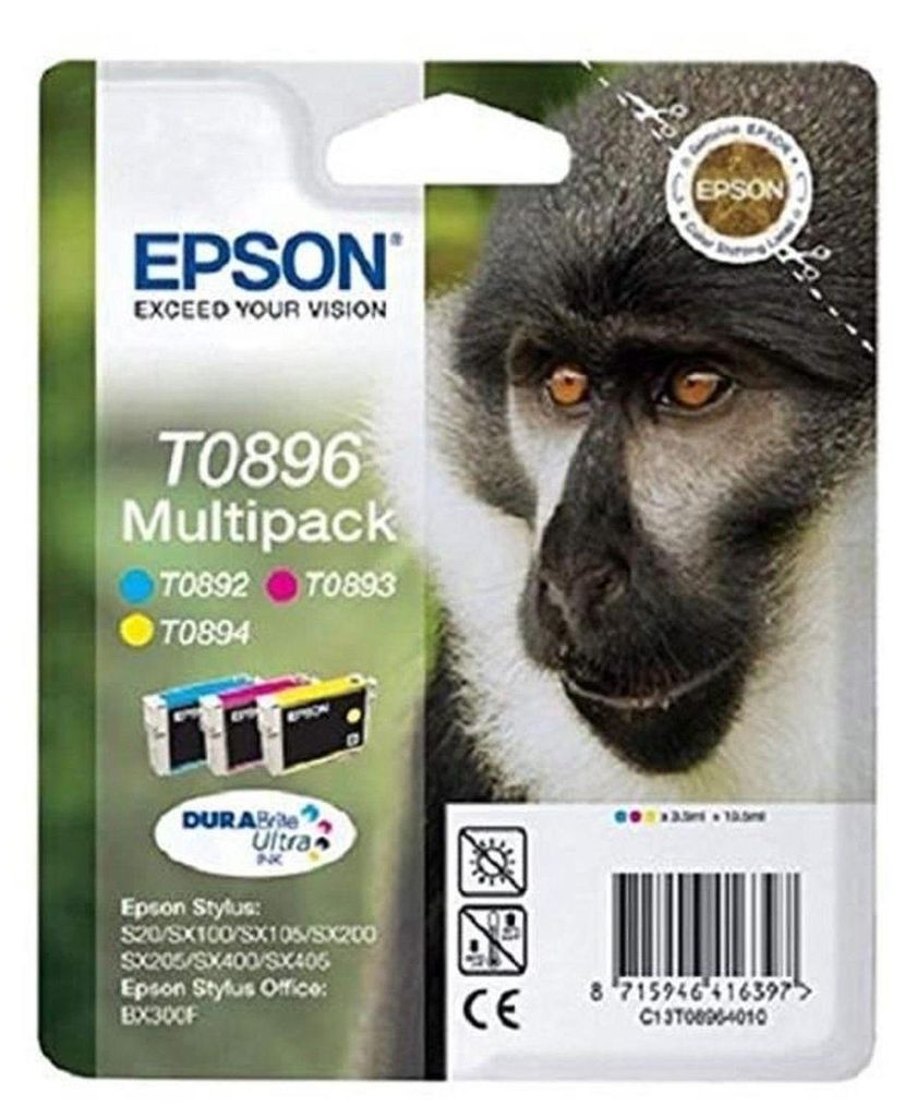 EPSON Multipack T0896 - Monkey - Cyan. Magenta. Yellow Immagine del prodotto 
