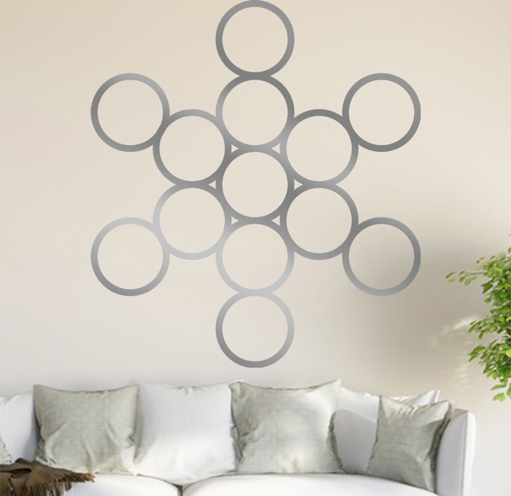 Frucht des Lebens Wandtattoo in 6 Größen - Wandaufkleber Wall Sticker - Dekoration, Küche, Wohnzimmer, Schlafzimmer, Badezimmer