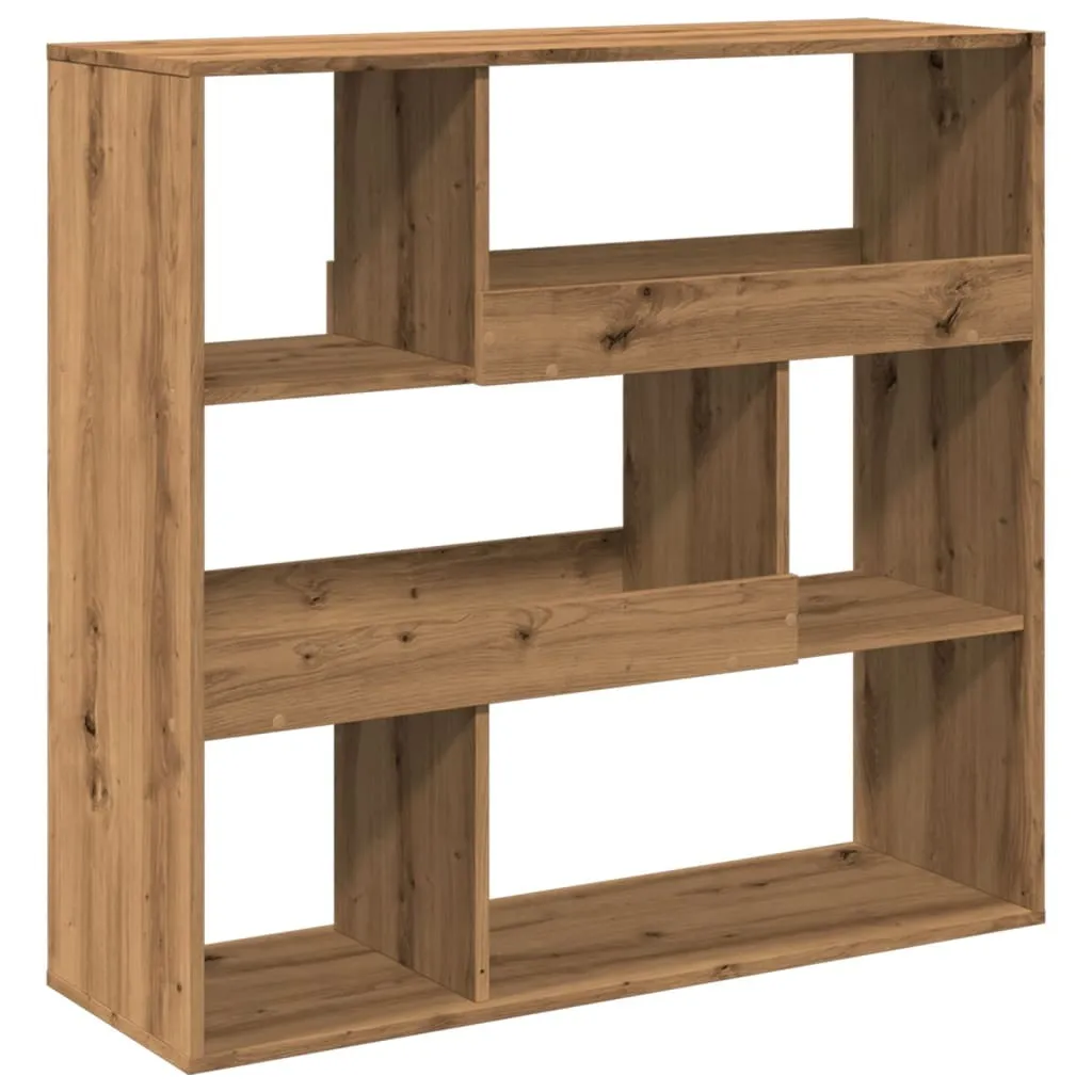 vidaXL Libreria/divisorio Artisan in rovere 100x33x94,5 cm