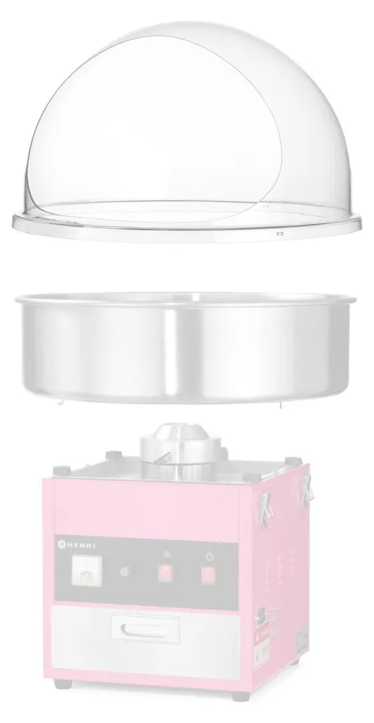 Couvercle de Protection Transparent pour Machine à Barbe à Papa 52cm