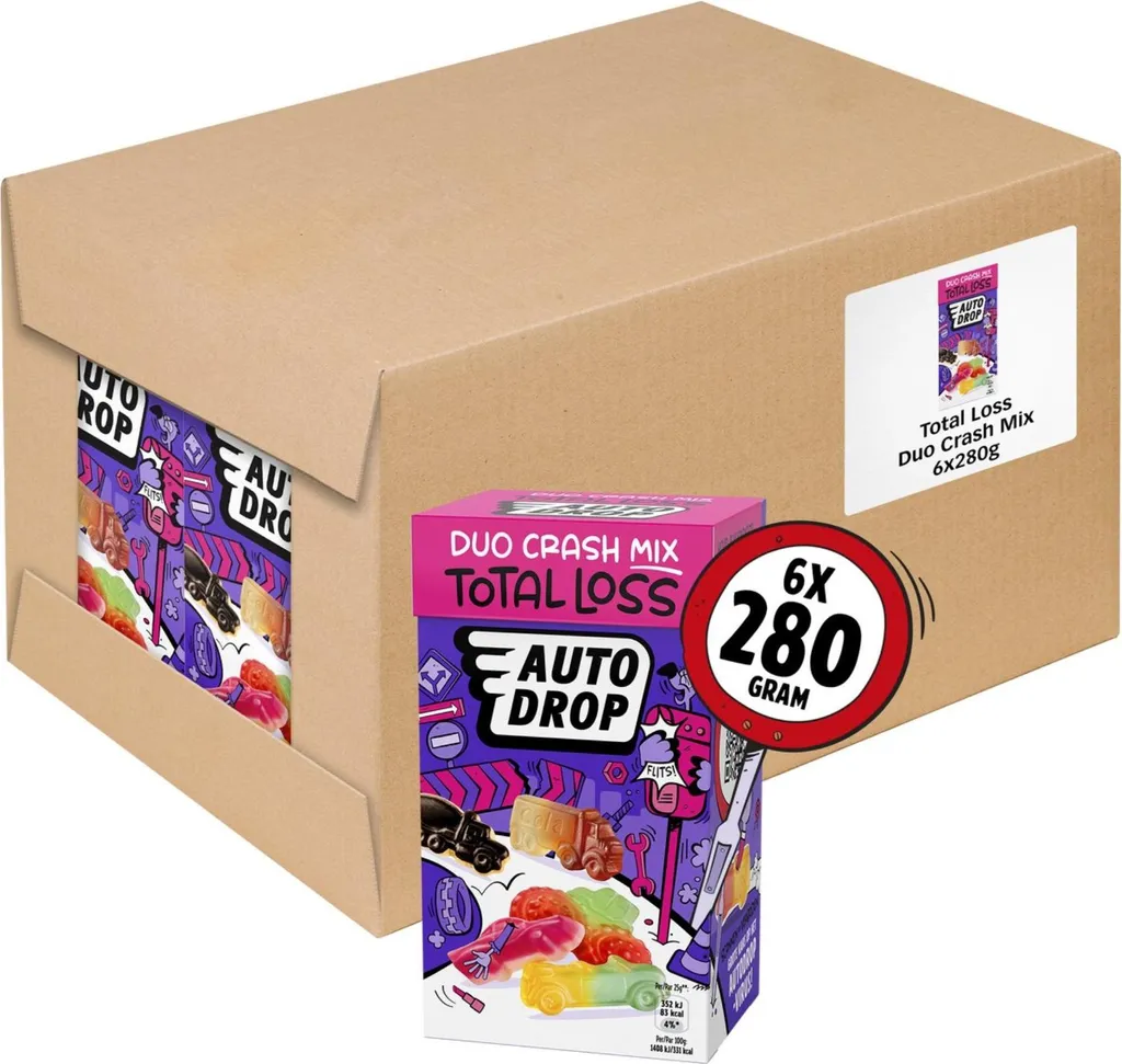 Autodrop Total Loss Crazy Duo Mix 6x280g : Le Mix Réglisse Sans Choix