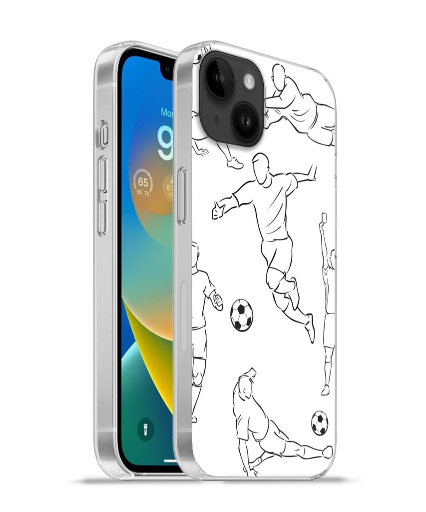MuchoWow Handyhülle Schutzhülle Hülle für Apple iPhone 14 Plus - Soft case Eine Illustration von Spielern in verschiedenen Positionen - Junge...