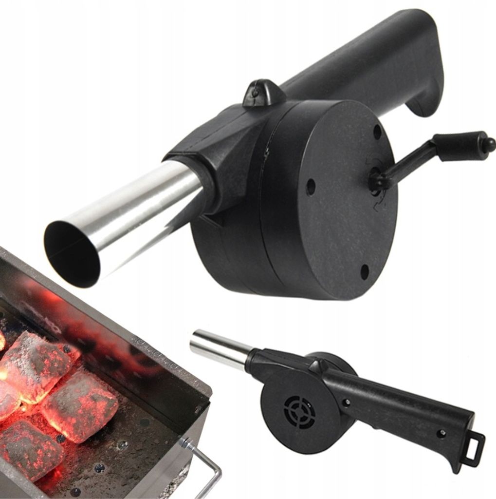 Handgebläse mit Kurbel – Anzündhilfe für Grill, Kamin, Ofen & BBQ, robust