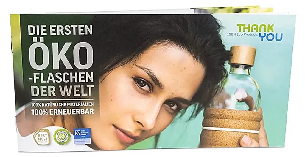 Brochure Merci pour Chocolats Flessen format 21x10cm en Allemand