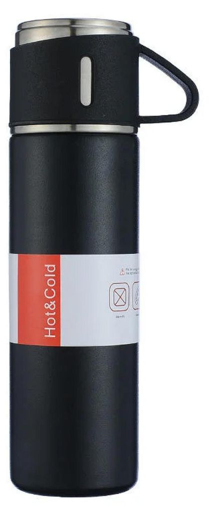 Herzberg HG-04210: Vakuumisolierte Reisethermoskanne aus Edelstahl – 500 ml
