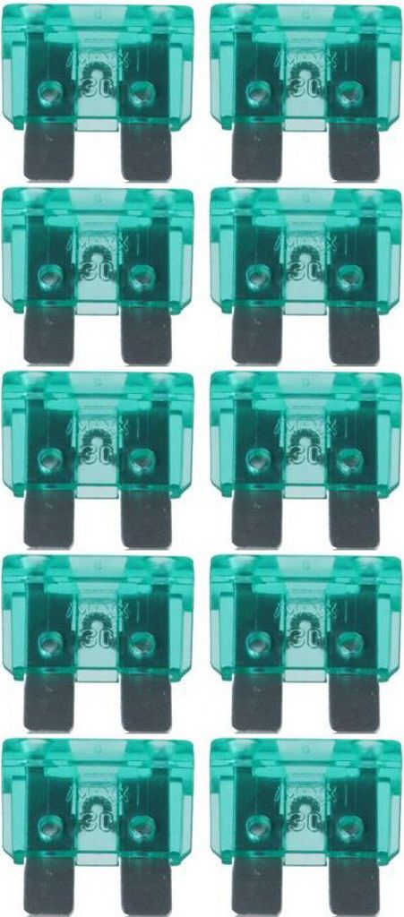 baytronic 10x fusibile auto a spina piatta standard verde Immagine del prodotto 