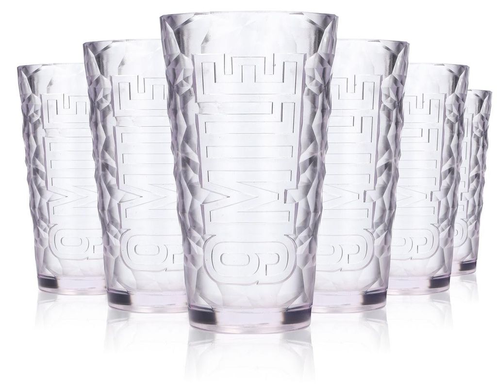 6x 9 Mile Glas 0,3l Acryl Mehrweg Becher Gläser Longdrink Produktbild 