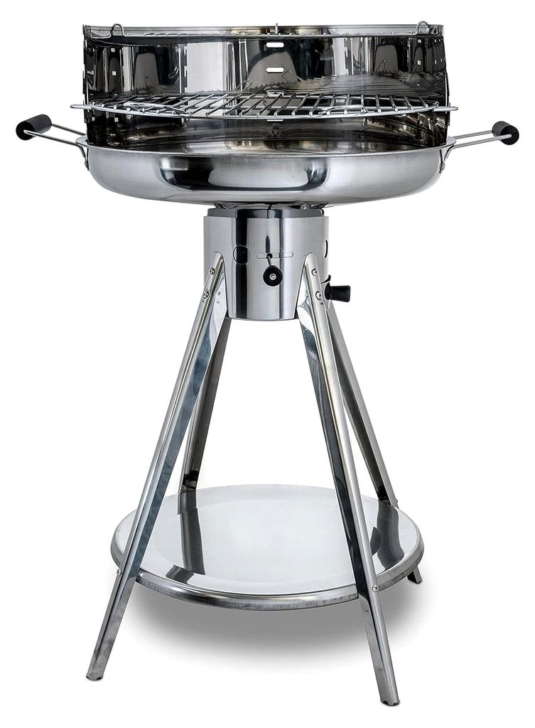 Aktiva Holzkohlegrill Rundgrill – Edelstahlgrill mit Belüftung – Outdoorgrill mit Edelstahlgrillrost – Garten Holzkohlegrill