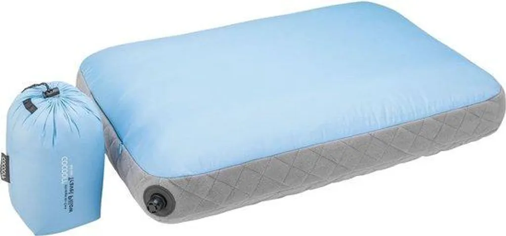 Oreiller de voyage ergonomique bleu-gris 40 x 55 cm pour cervicales