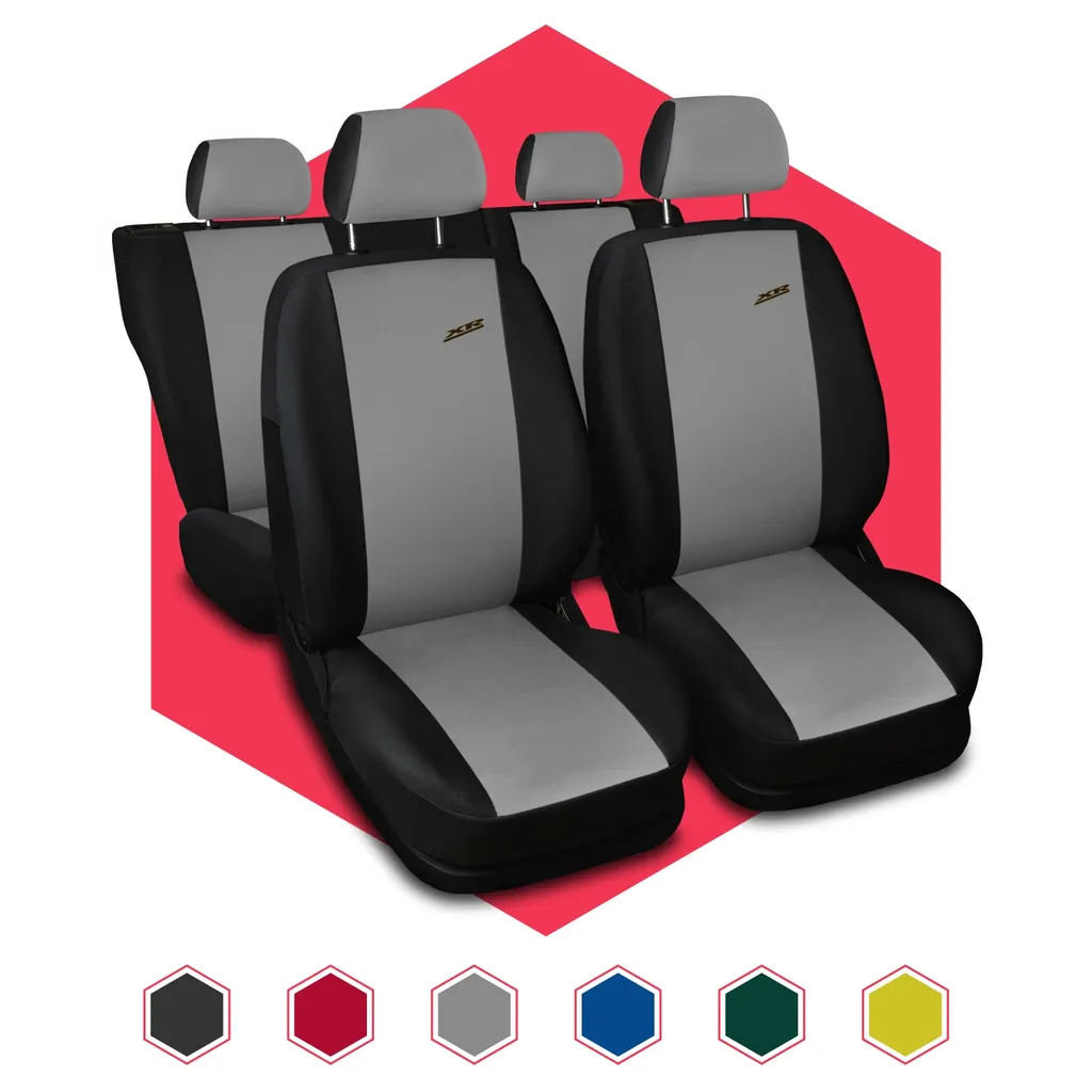 Coprisedili Auto Universali in Poliestere Grigio - Protezione Totale