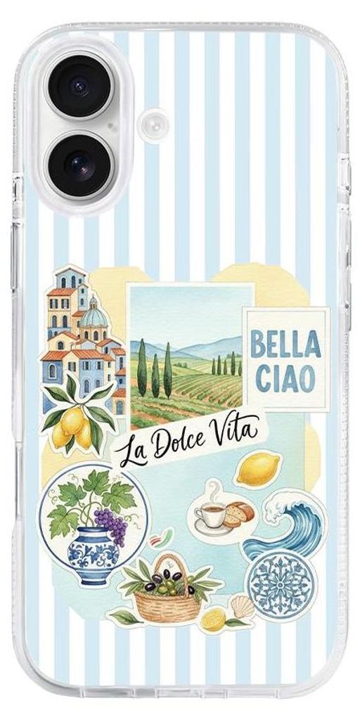 Hartschalenhülle für das iPhone 17, kompatibel mit MagSafe, transparent, Urlaub in Italien, italienische Spezialitäten, La Dolce Vita