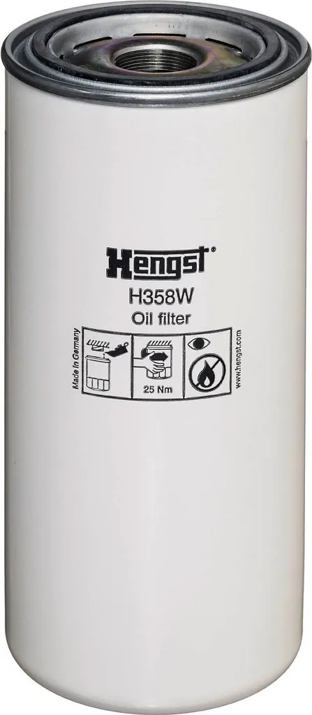 Filtre à huile HENGST H358W contre usure moteur et impuretés d'huile