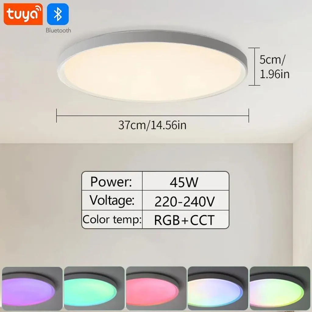 Plafonnier Dimmable Intelligent 37cm avec Variation de Luminosité - 2