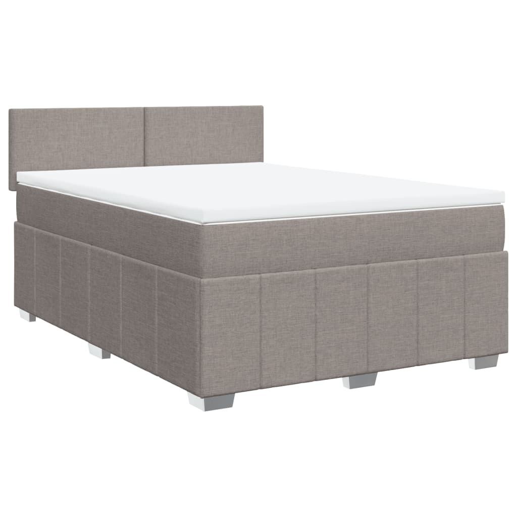 "im Sonderangebot"Boxspringbett Modernes/Doppelbett - Polsterbett Erwachsene/r /Kind - mit Matratze Taupe 160x200cm Stoff - Klassische Betten DEMö...
