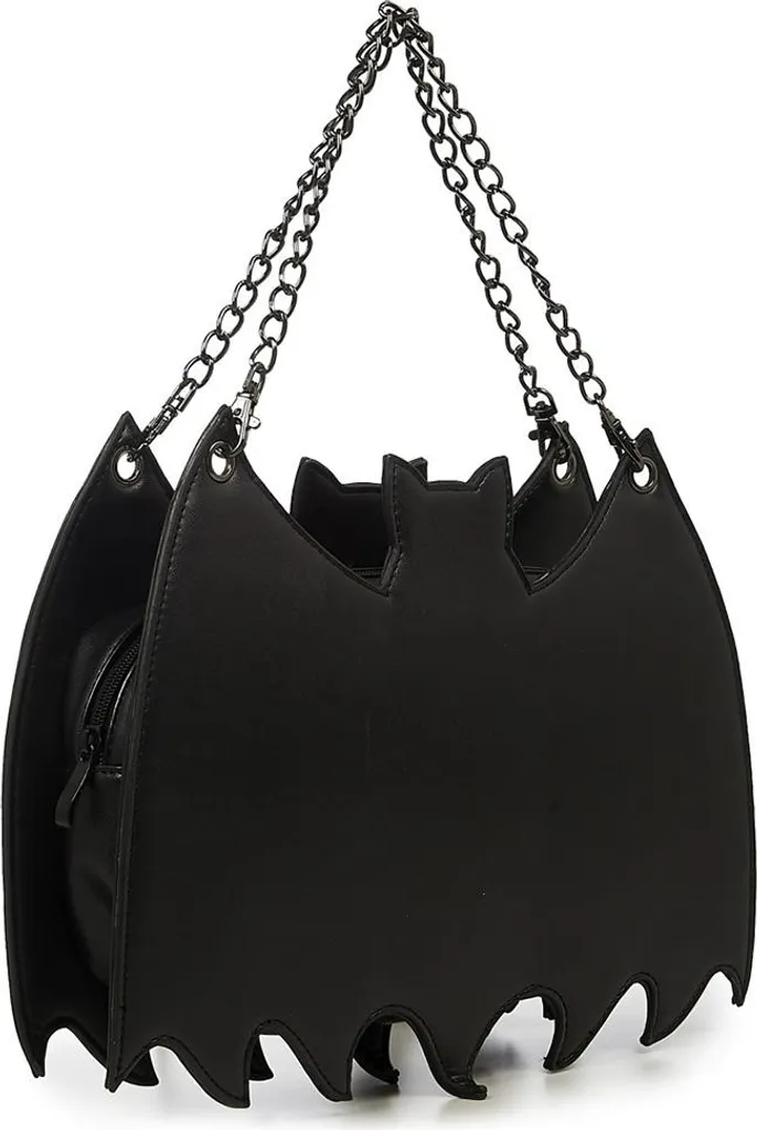 Sac à dos transformable Bat Bag style gothique avec ailes de démon noir - 3