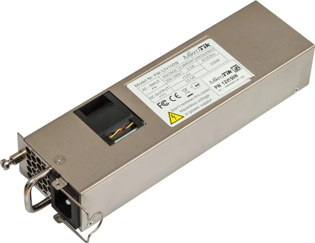 Alimentation Redondante MikroTik 150W 12V Haute Disponibilité Réseau