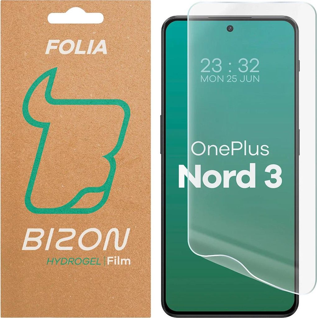 Hydrogel Folie für den Bildschirm für OnePlus Nord 3, Bizon Glass Hydrogel Front, 1 Stück