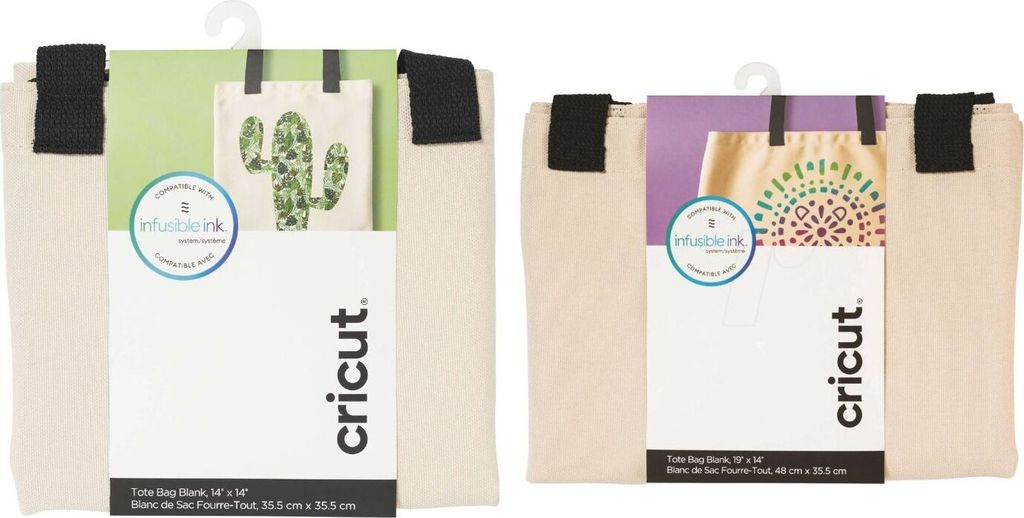 2 Cricut Tote Bags zum Selbstgestalten