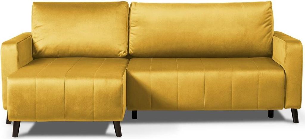 Ecksofa - mit Schlaffunktion - Couch L Form - Gelb - Schlafsofa - 229 x 92 x 153 cm - Couchgarnitur - Wohnzimmermöbel - mit Stauraum - GOLF