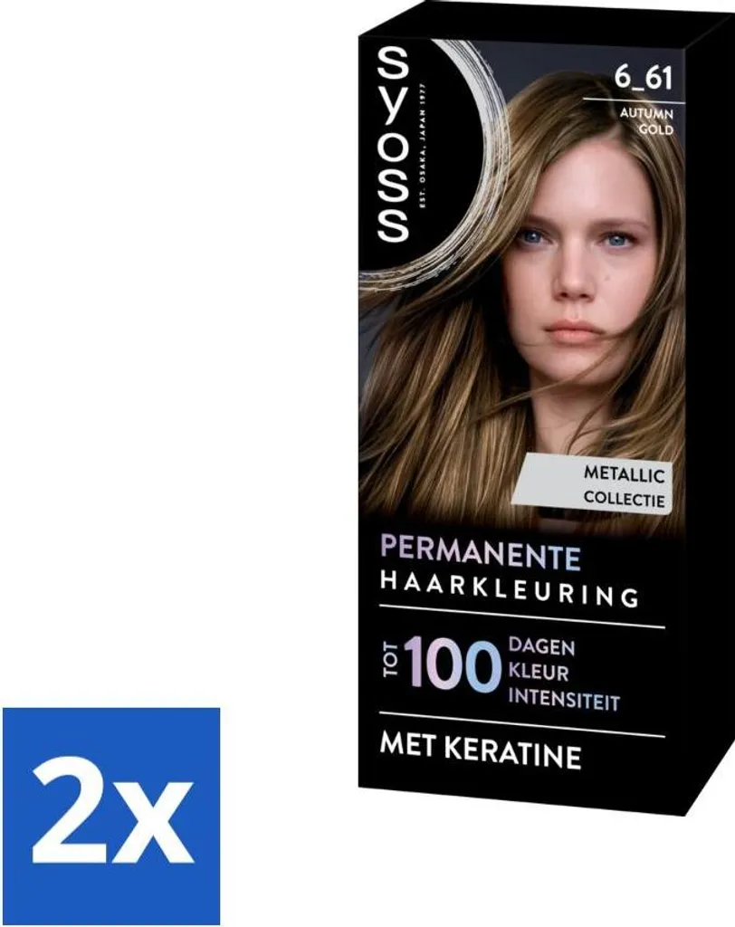 Syoss Coloration 6-61 Blond Doré Automne - Pack de 2 Anti-Casse