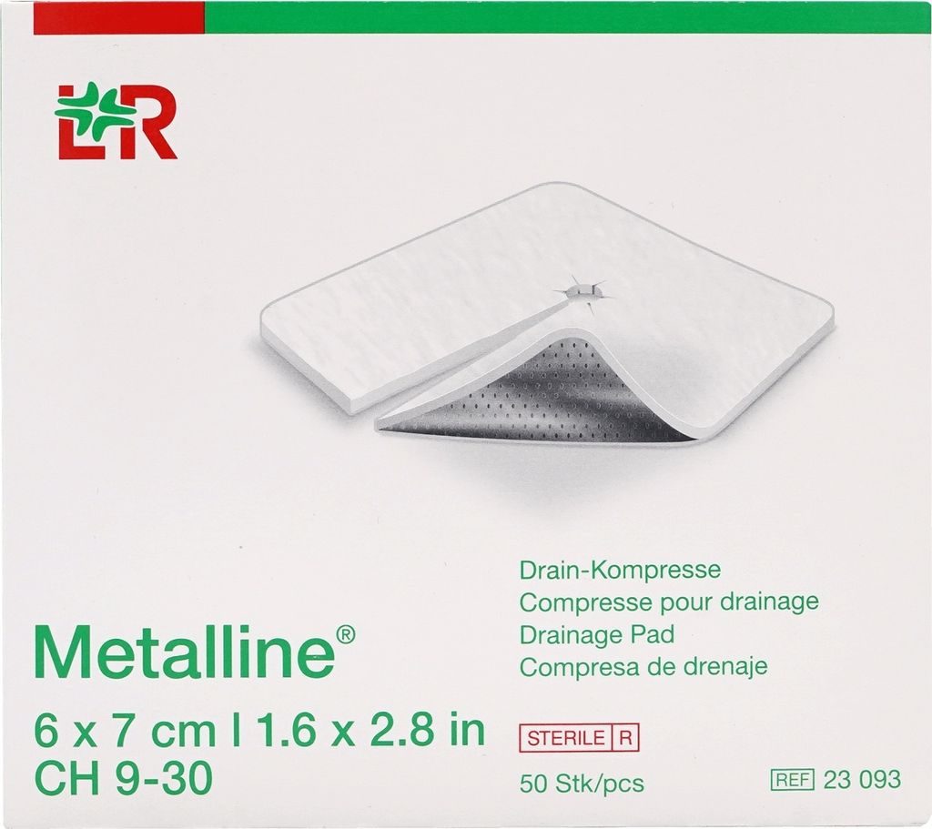 Metalline Compresses de drainage, 6 x 7cm Pack : 50 pièces Image du produit 