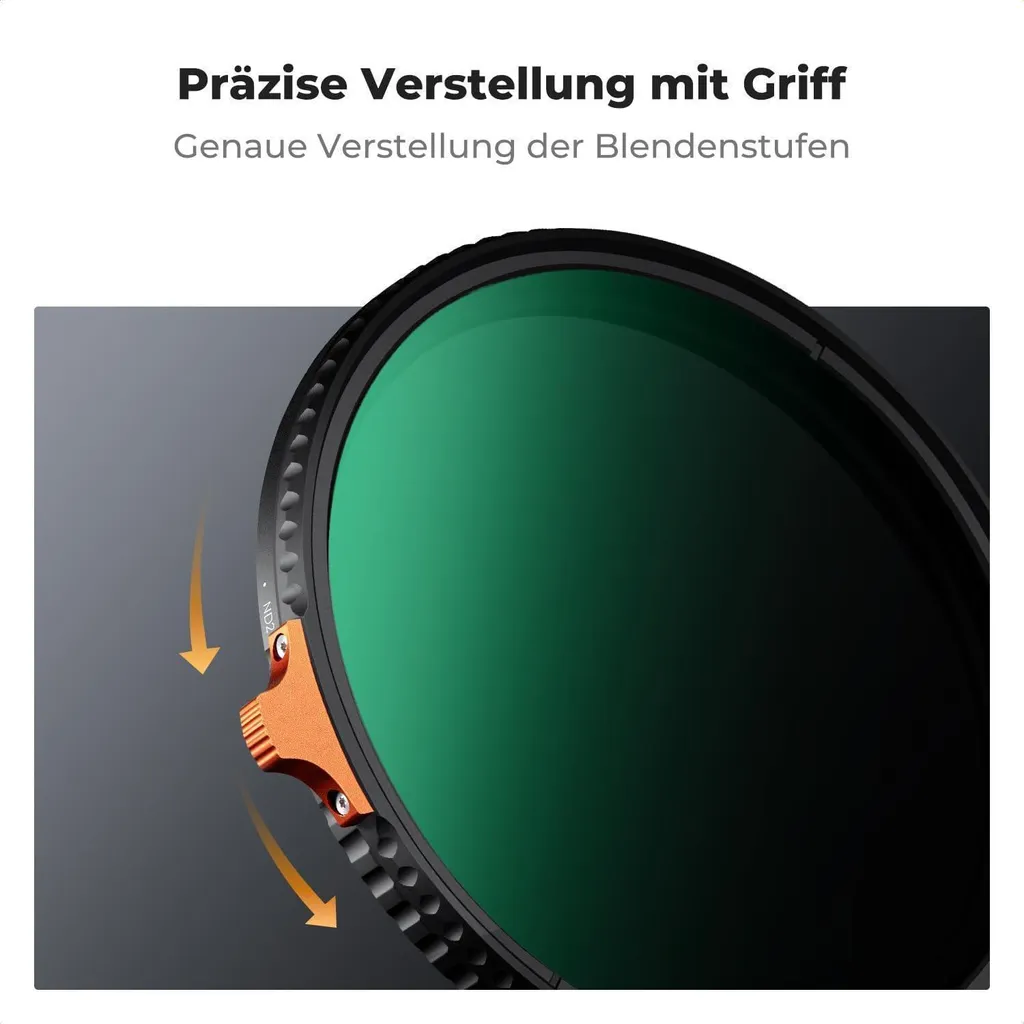 Filtre à Densité Neutre Variable 82mm pour Objectif Photo et Vidéo Reflex - 5