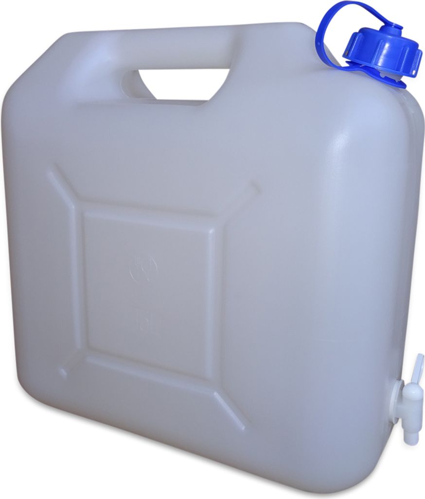 1 Stück 15 Liter 15 L Wasserkanister (WK) inkl. Auslaufhahn Camping dicht verschließbar (1x15 WK)