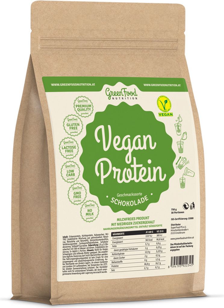 GreenFood Nutrition Vegan Protein 750g