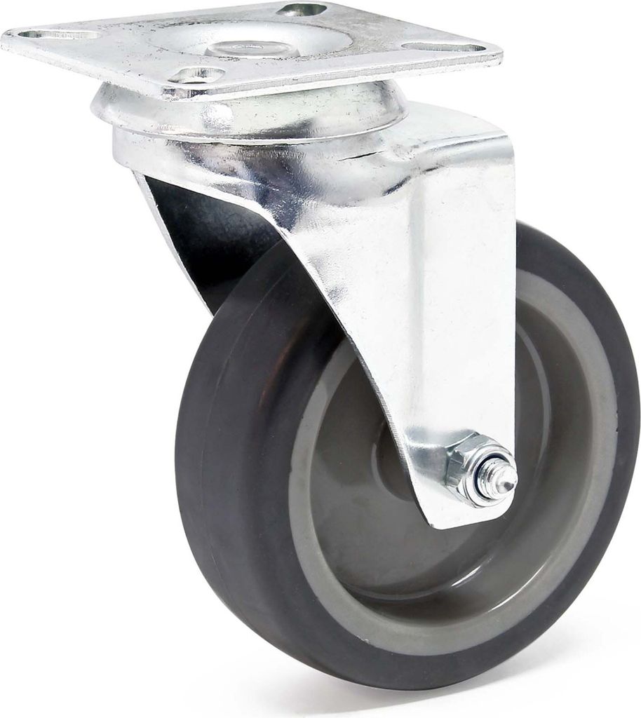 Wiltec Lenkrolle 75mm bis 75kg mit Kunststoffrad und Produktbild 