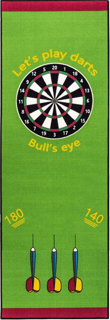 Kingpower Dartteppich mit Abwurflinie, Dart Zubehör mit Motiv, Dartmatte mit Oche, pflegeleichter Teppich rutschfest , Auswahl:Design 15 - 237 x 8...