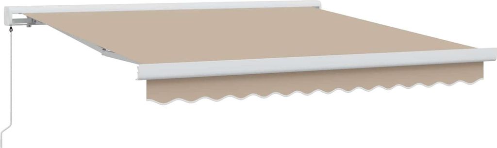 Einziehbare Markise Beige 300 x 250 cm Stoff und Metall