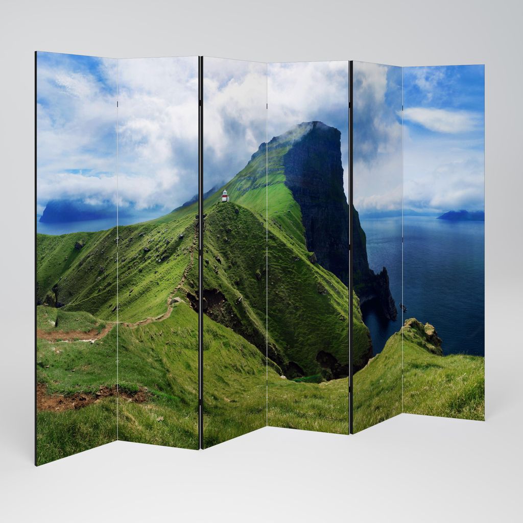SpaceRebels Paravent Raumteiler - 6-teilig Raumtrenner, Druck 1-Seite - Raumtrenner - Trennwand Wohnung - Room Divider - Spanische Wand Deko Modern...