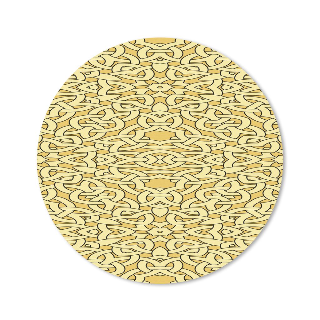 MuchoWow Mauspad Mousepad Antik - Gold - Gotisch - Muster 30x30 cm - Mousepads - Maus Mat - Pad - Mausunterlage - Tischunterlage - Schreibtischma...