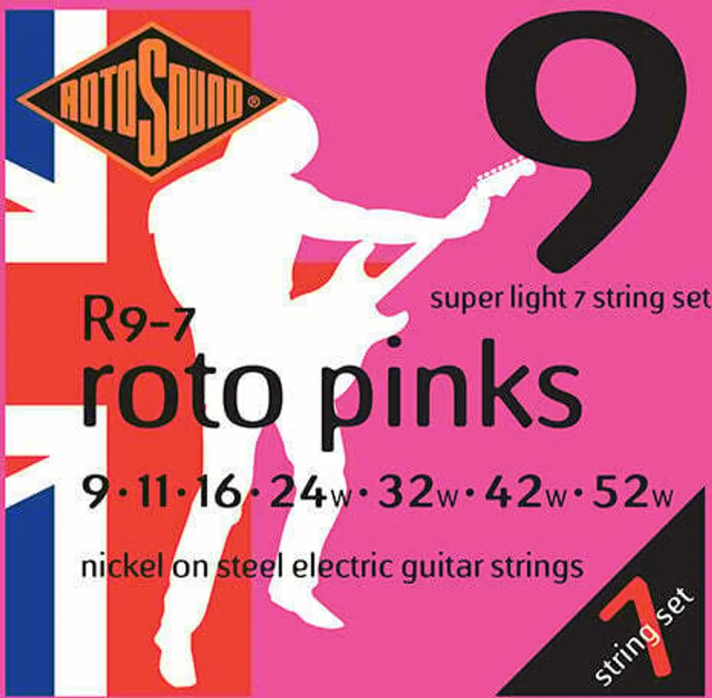 Stabilisez votre Guitare 7 Cordes avec le Jeu Rotosound R9 Nickel 9-52
