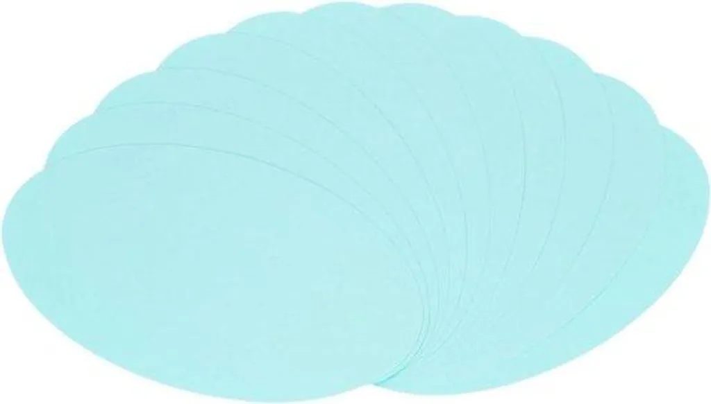 Lot de 30 feuilles de dessin ovales bleu clair 180g pour loisirs créatifs