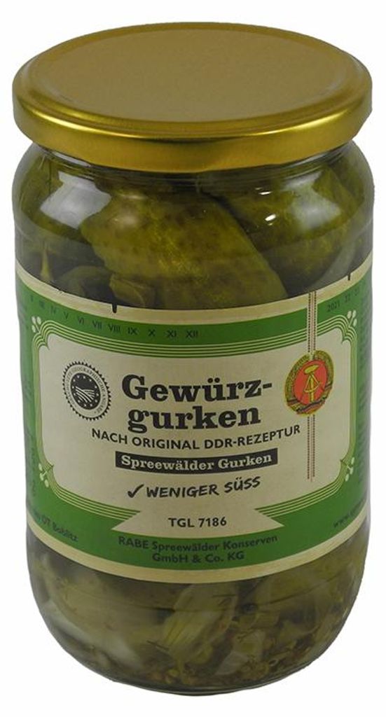 Gewürzgurken nach Original DDR Rezept (720 ml Glas) Produktbild 
