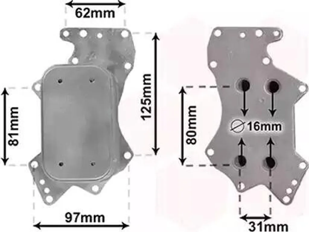 Refroidisseur d'huile VAN WEZEL 03013707 pour VW Touareg et Audi A4 A6 Q5