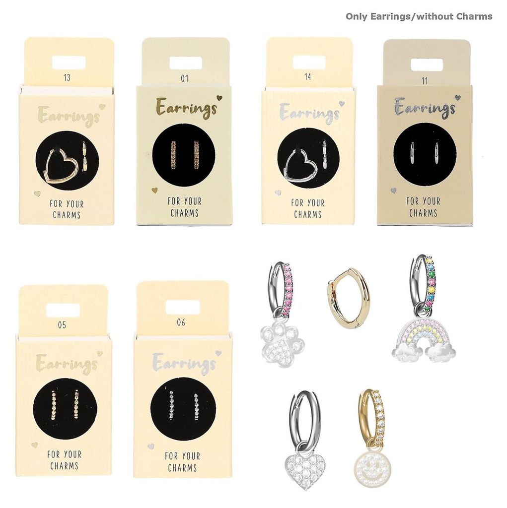 Depesche Ohrringe - goldenes Herz - bunt - Geschenk Schmuck